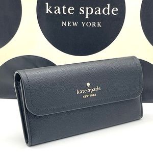 Kate Spade Rosie Large Flap Wallet Black
